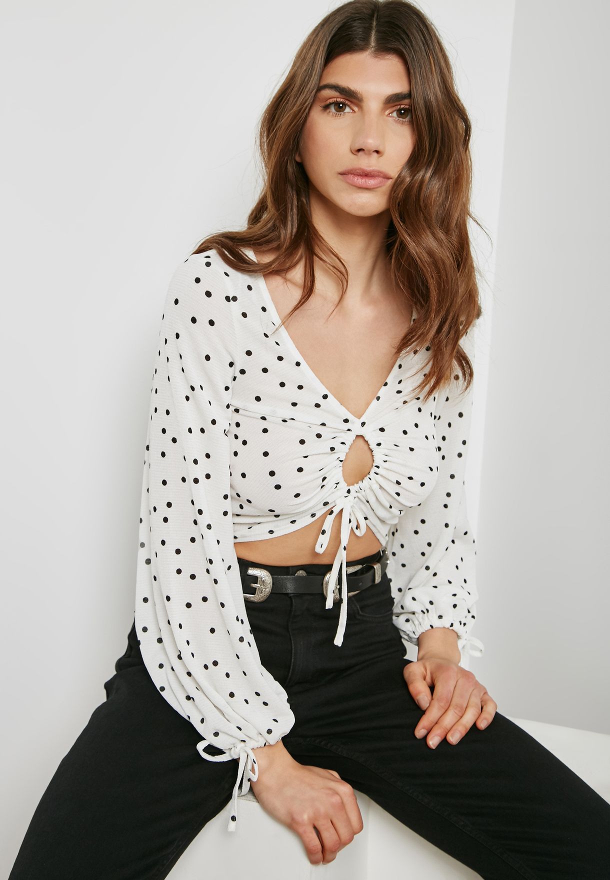 topshop ruched top