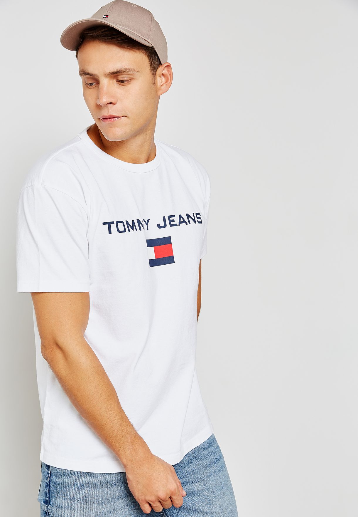 tommy jeans white tee