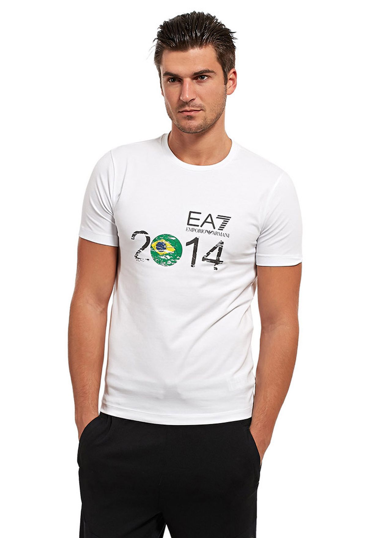 Buy Ea7 Emporio Armani white EA7 Brazilian Cup 2014 for Men in MENA,  Worldwide