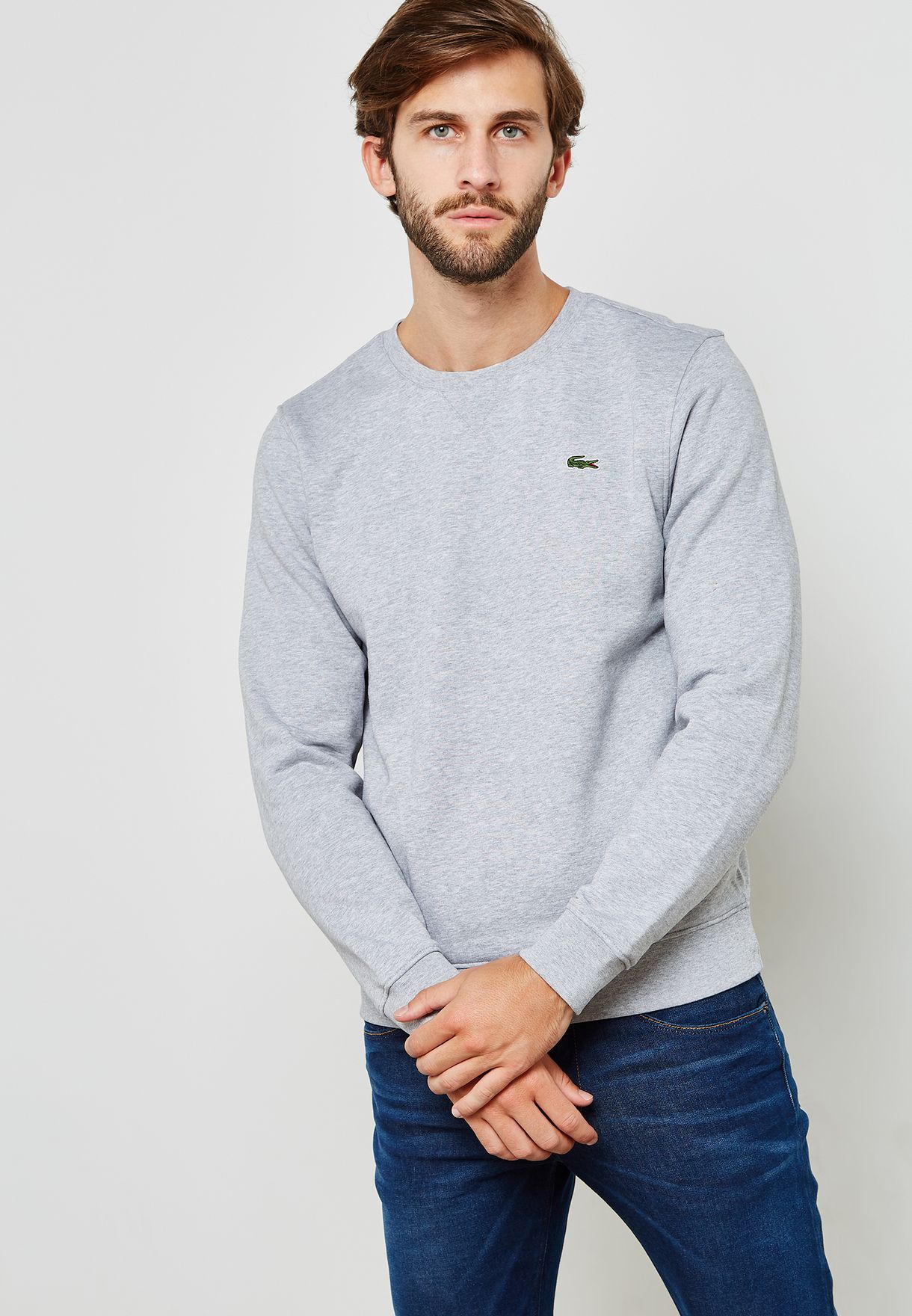 Lacoste grey Logo Sweatshirt for Men 