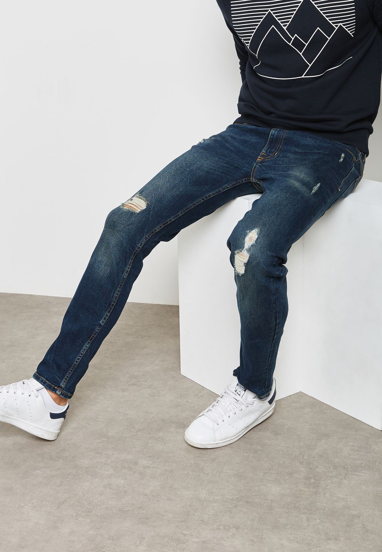 burton ripped jeans