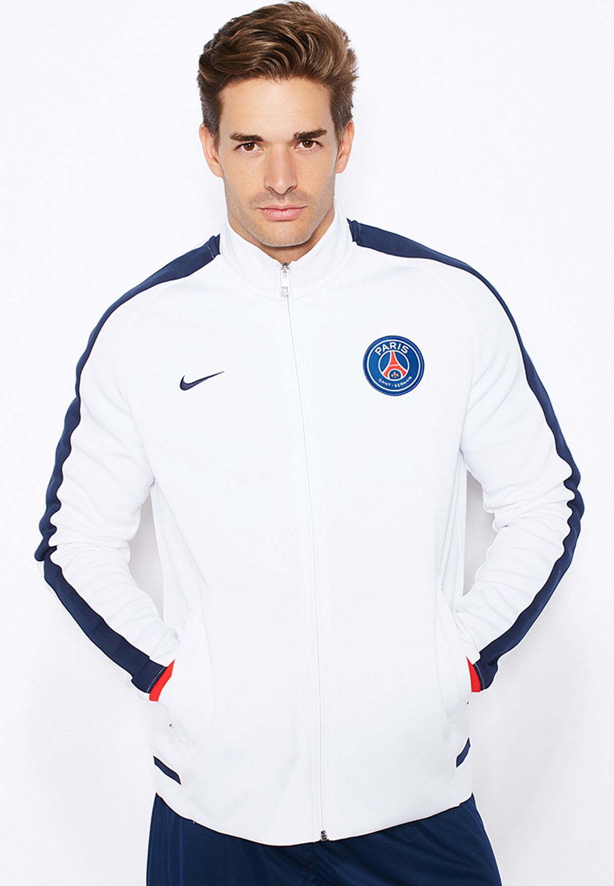 Buy Nike white PSG Authentic Track Jacket for Men in MENA, Worldwide