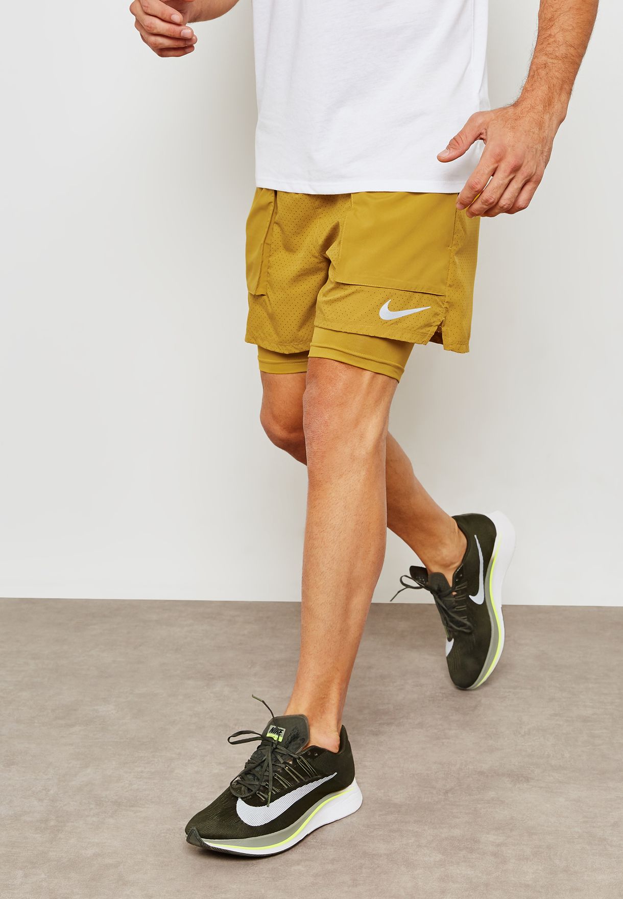 Nike yellow Flex Stride Elevate Shorts 