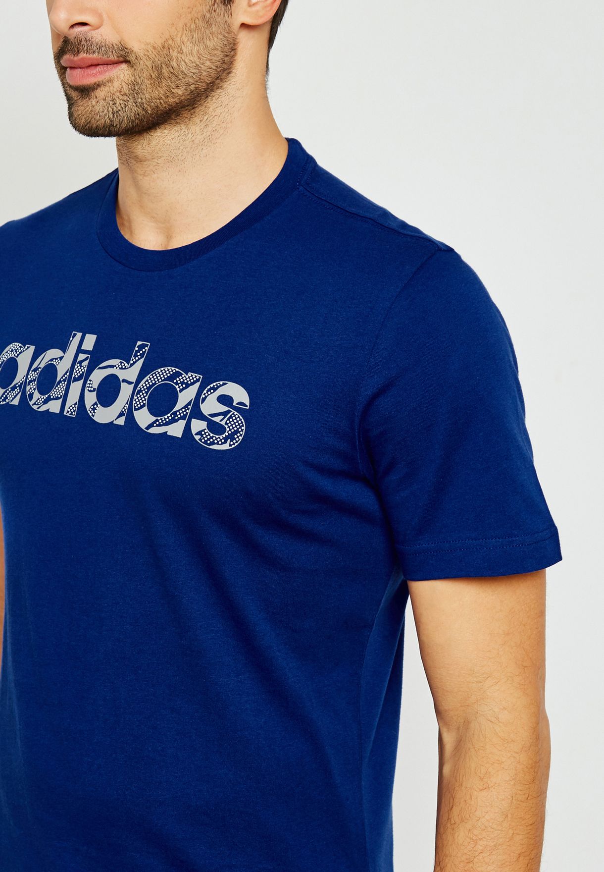 Buy adidas blue Linear Camo T-Shirt for 