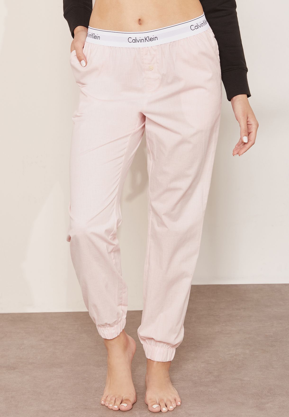 Buy Calvin Klein Pink Cuffed Sweatpants 