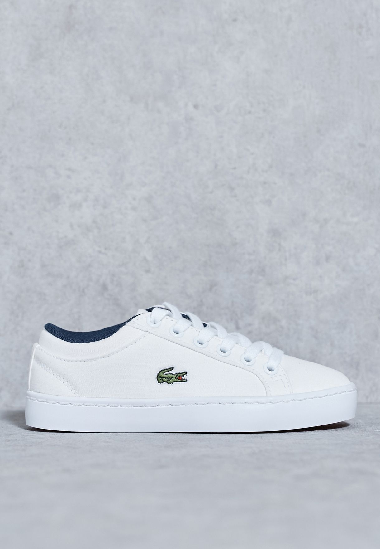 Lacoste white Straightset Lace 3 Youth for Kids in Manama, Riffa