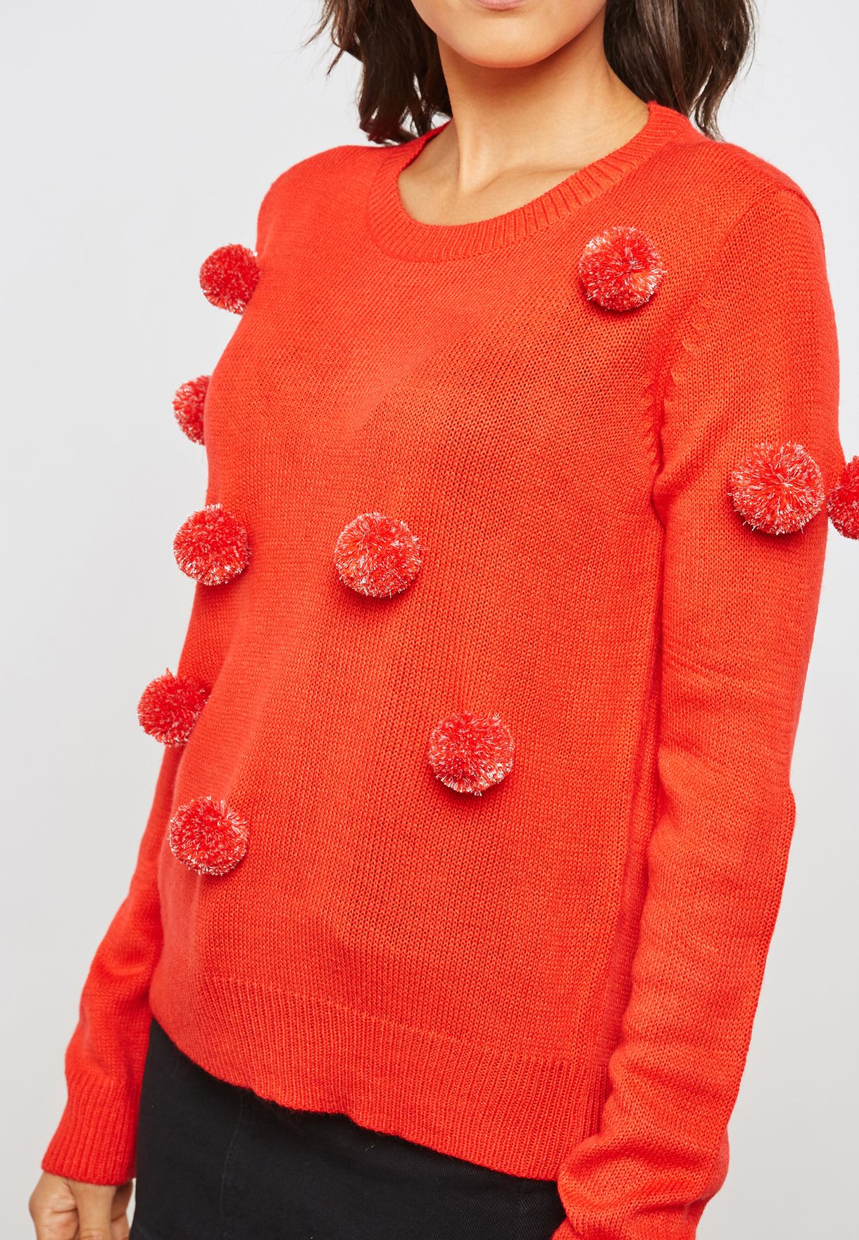 anthropologie pom pom sweater