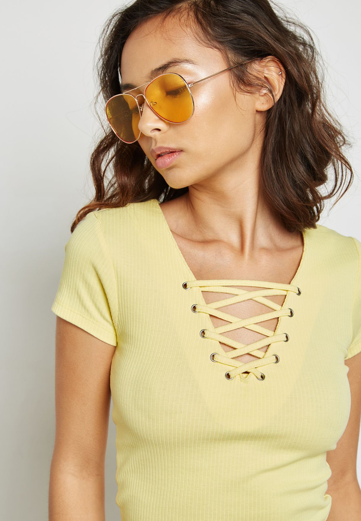 lace up top new look