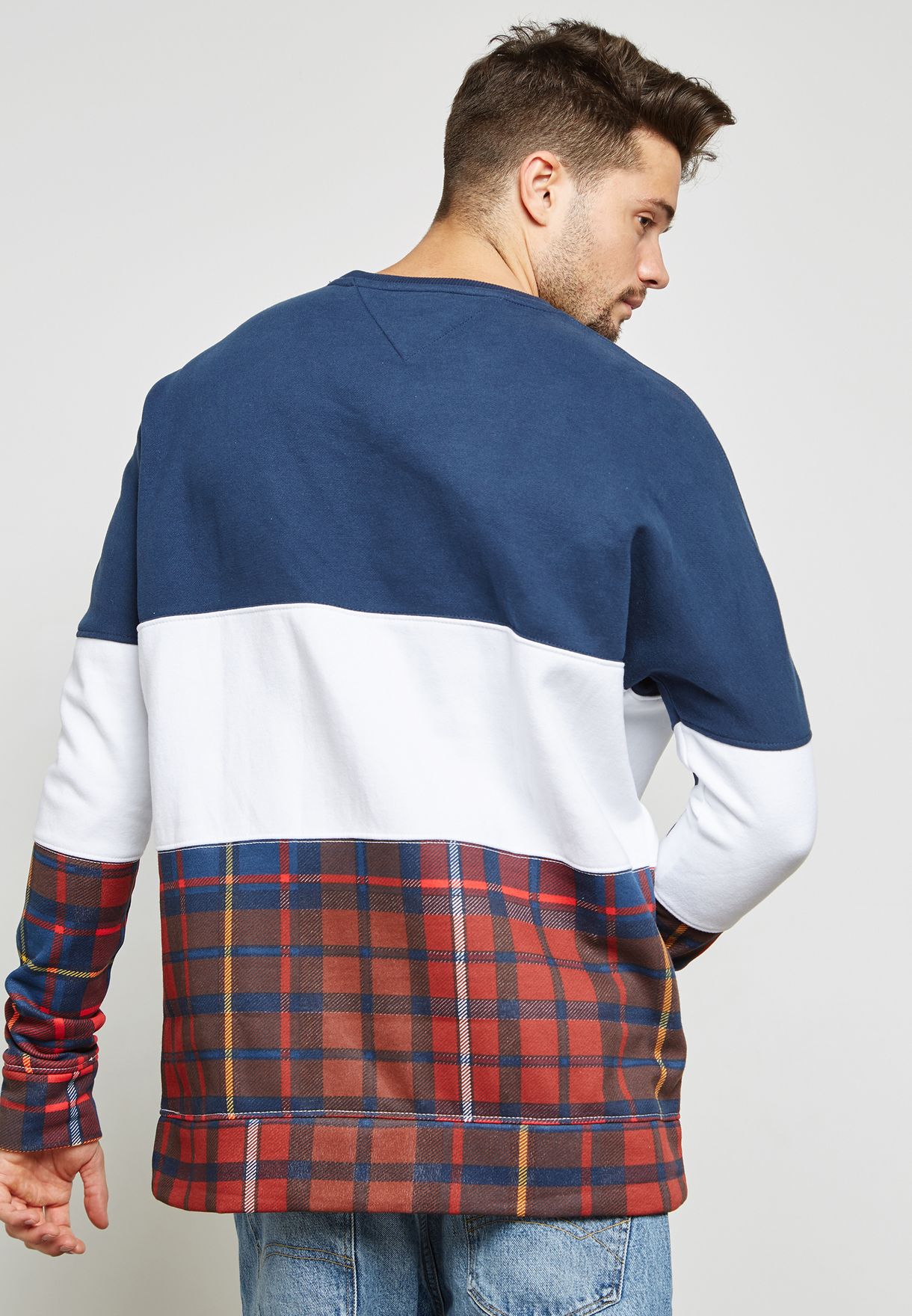 tommy tartan sweatshirt