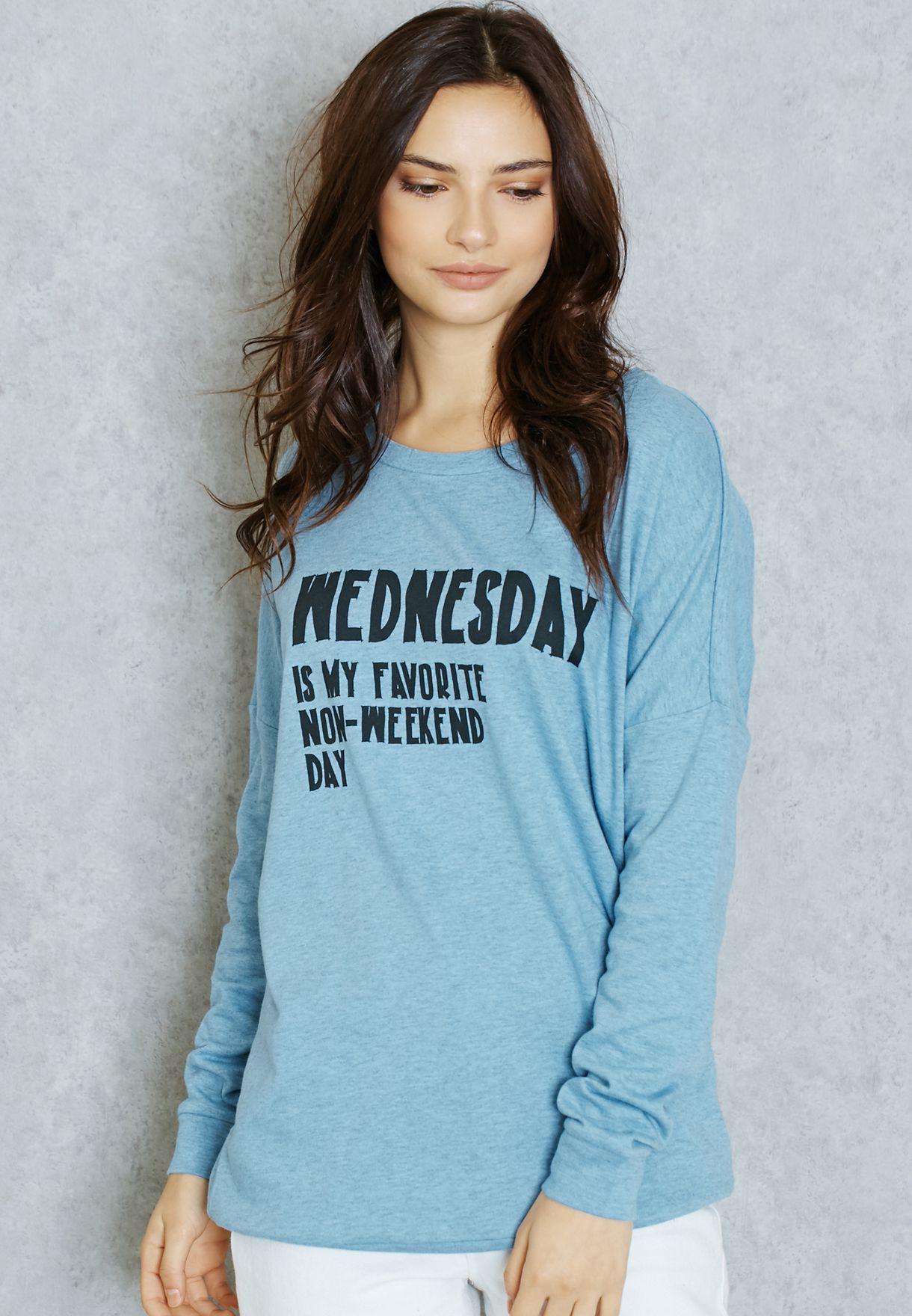 weekend slogan sweatshirt