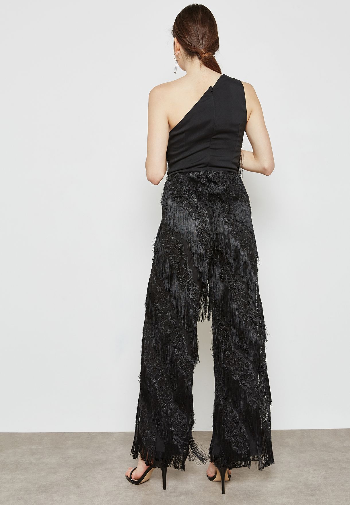 lavish alice fringe jumpsuit