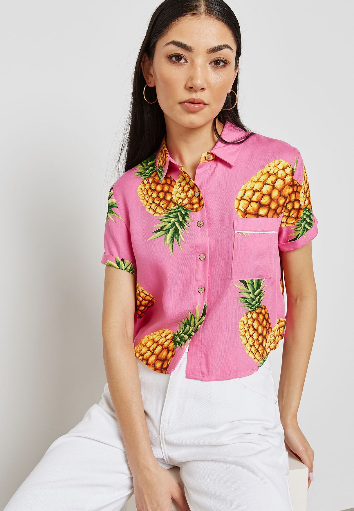 pineapple dress shirt womens