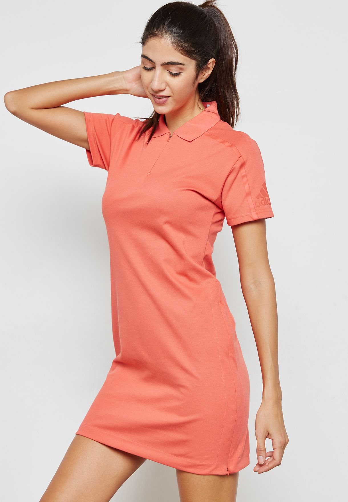 Buy adidas orange Z.N.E T-Shirt Dress 