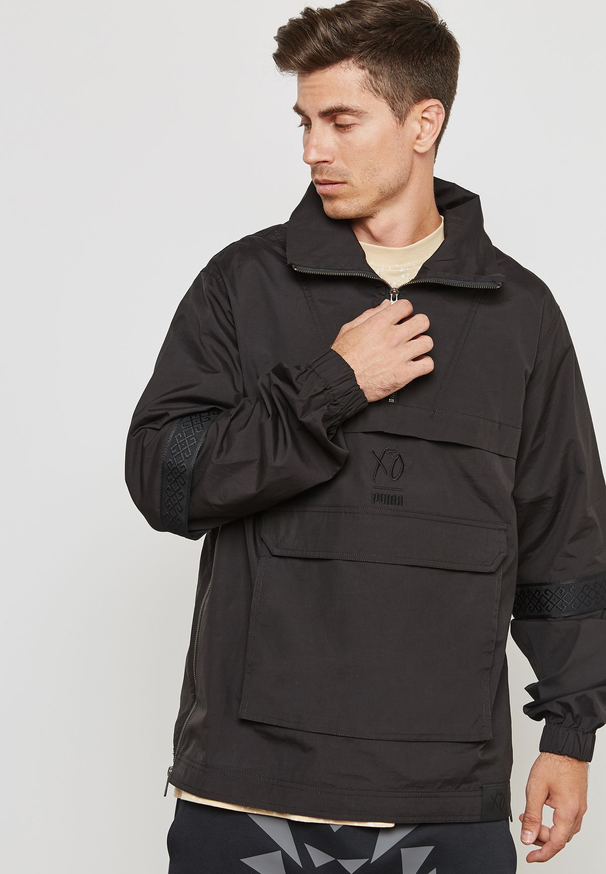 Buy PUMA black XO Half Zip Jacket for 