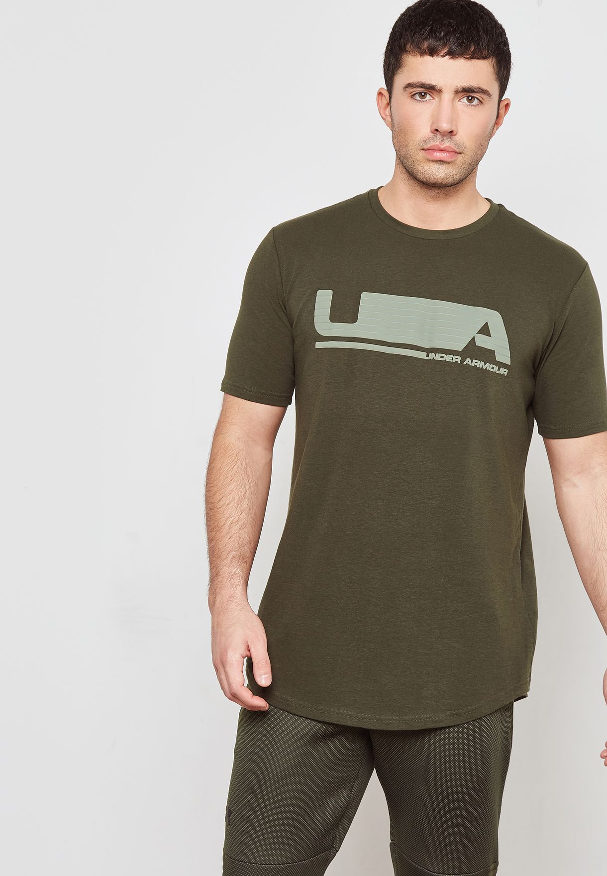 under armour khaki t shirt