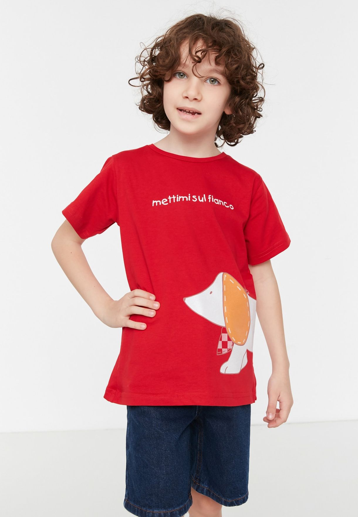 Kids Dog Print T-Shirt