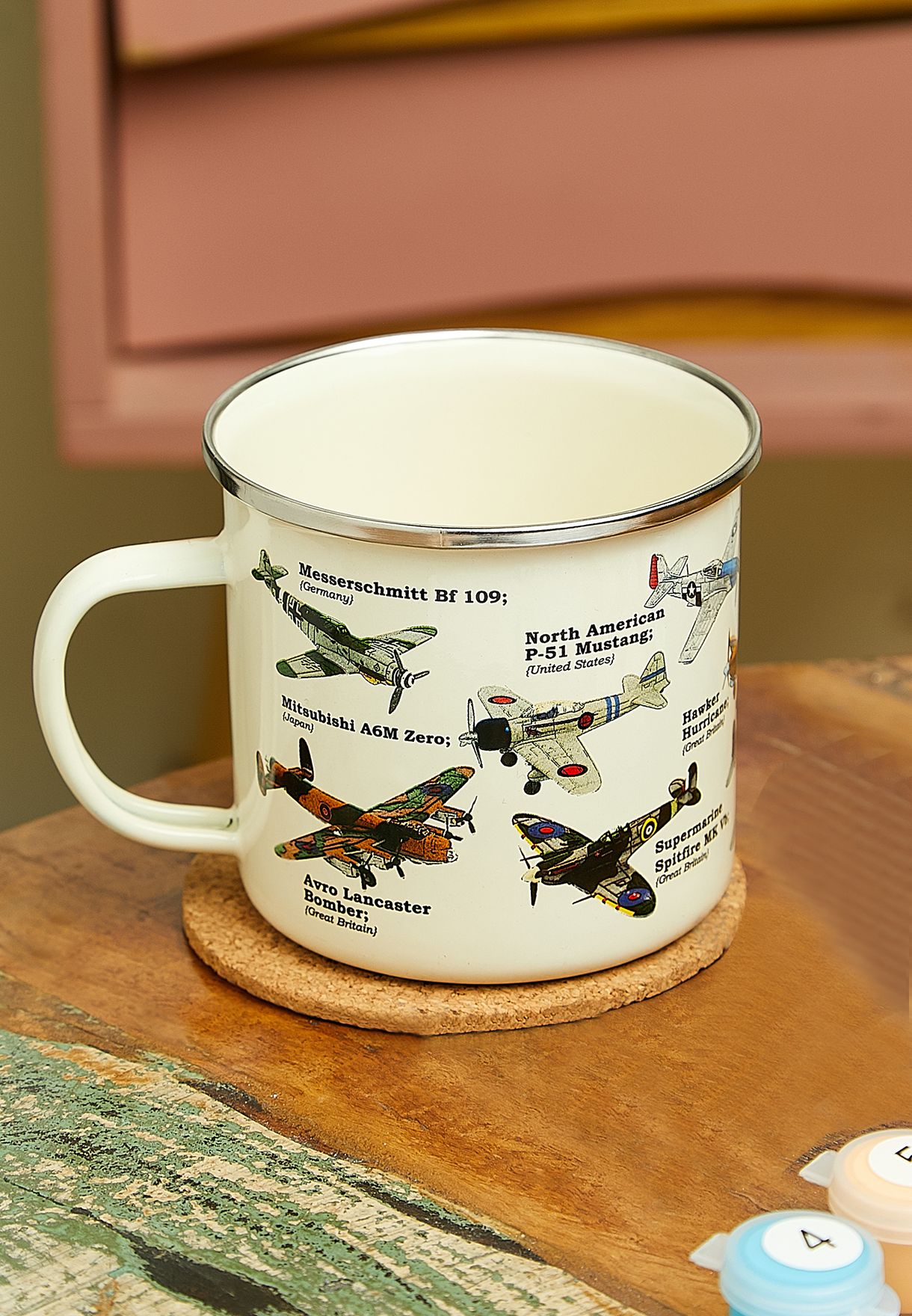 Aeroplane Enamel Mug