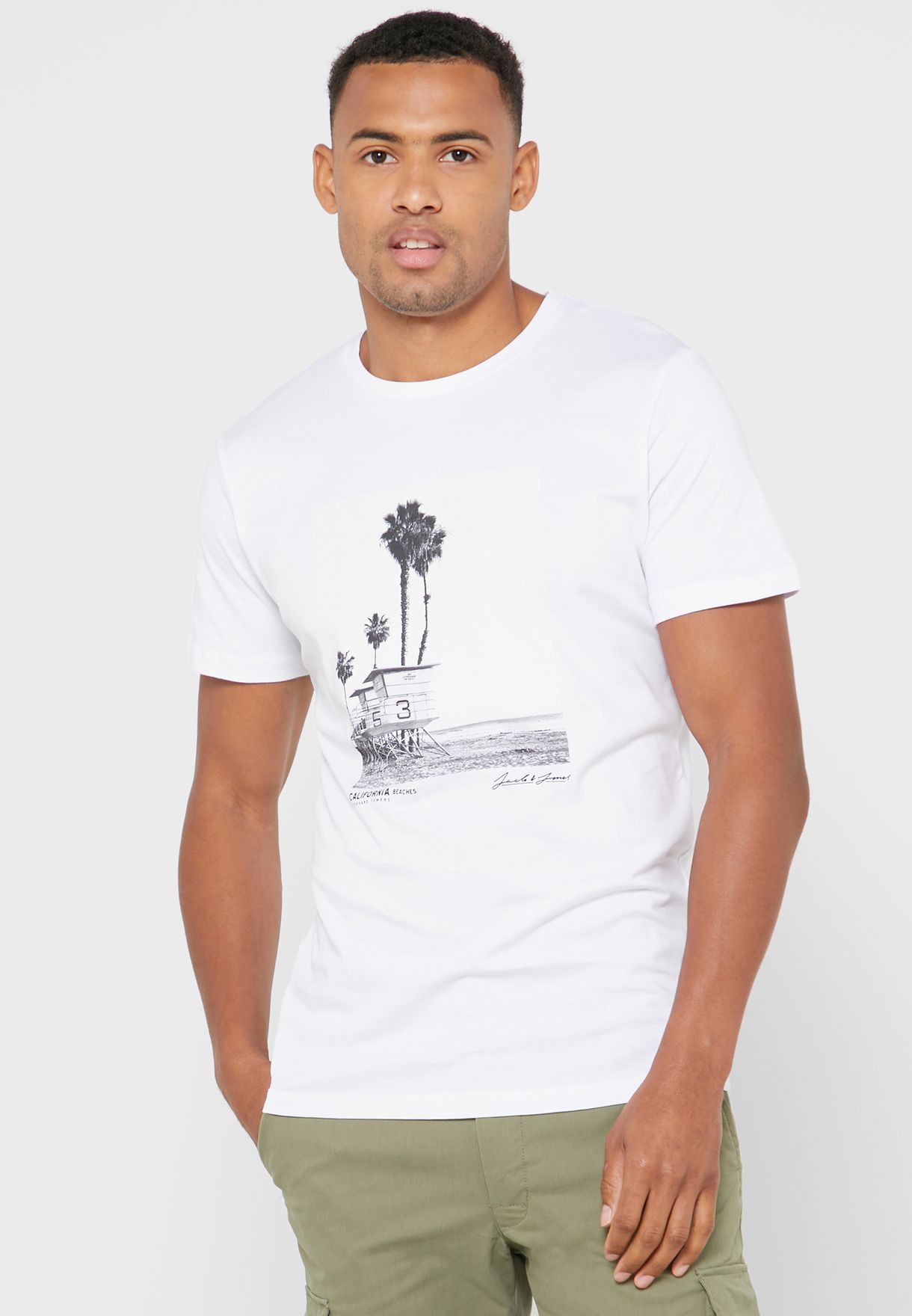 white beach t shirt