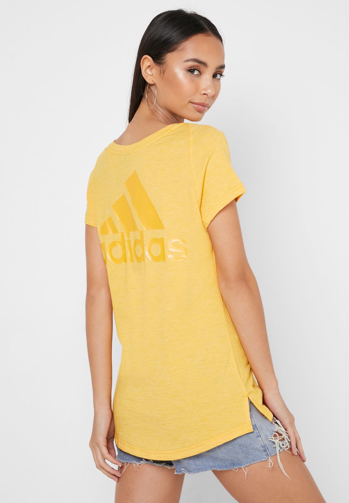adidas yellow shirt womens