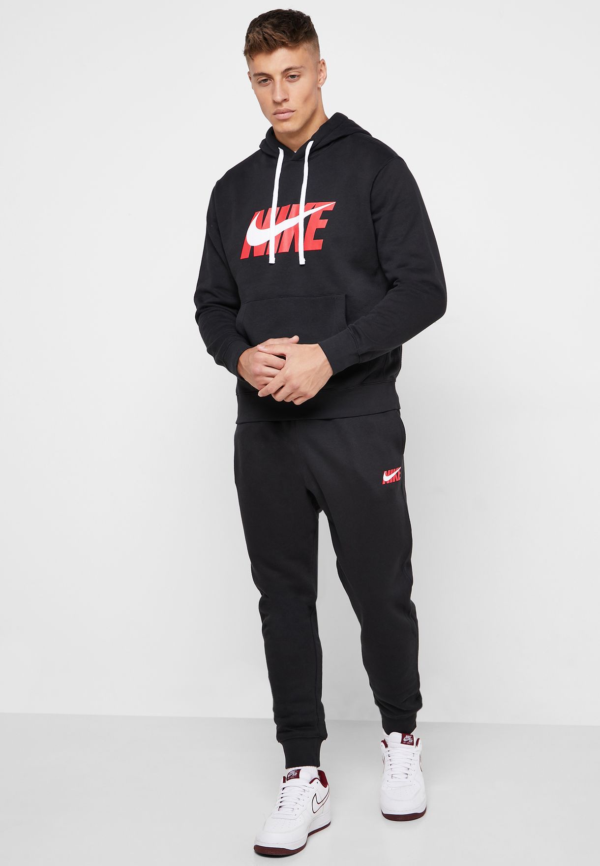 Nike black NSW Fleece Graphic Hoodie 