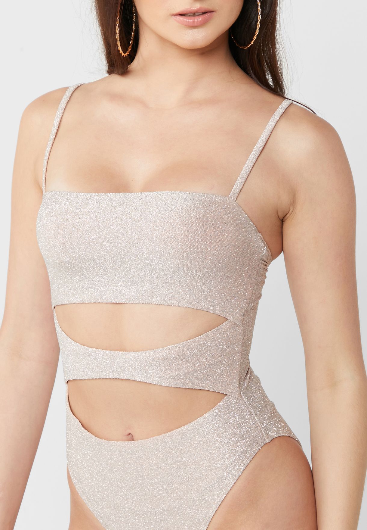 Strappy Cut Out Swimsuit