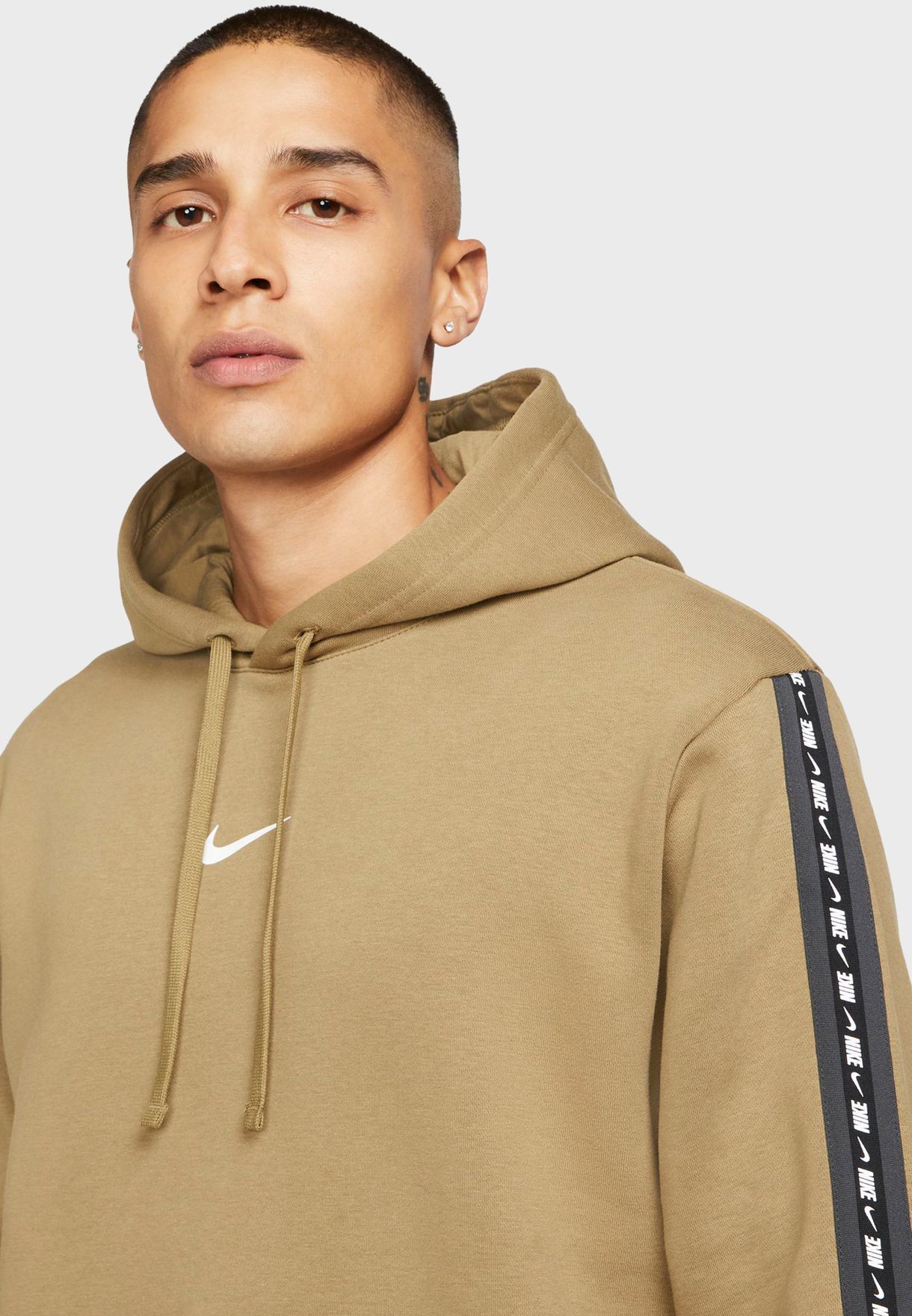 Buy Nike brown Nsw Repeat Fleece Hoodie for Men in MENA, Worldwide