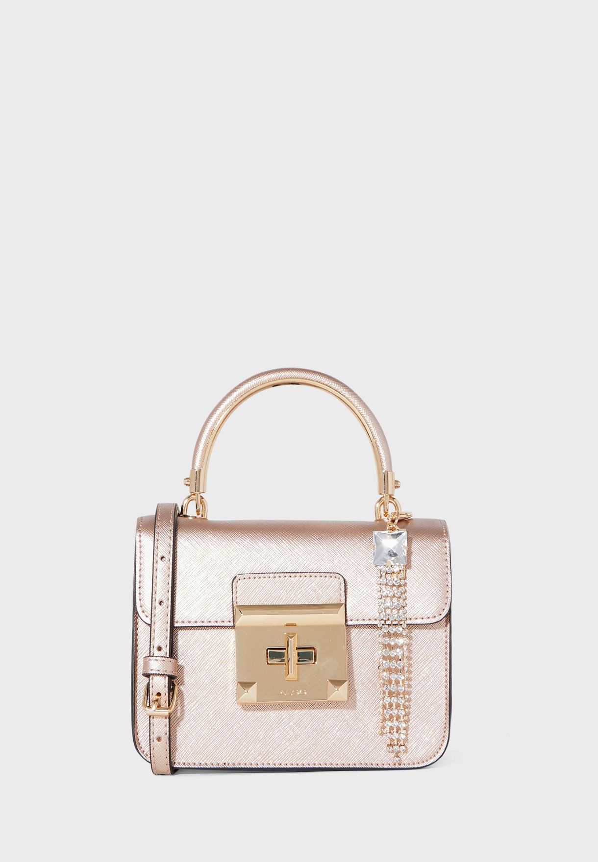 aldo rose gold purse