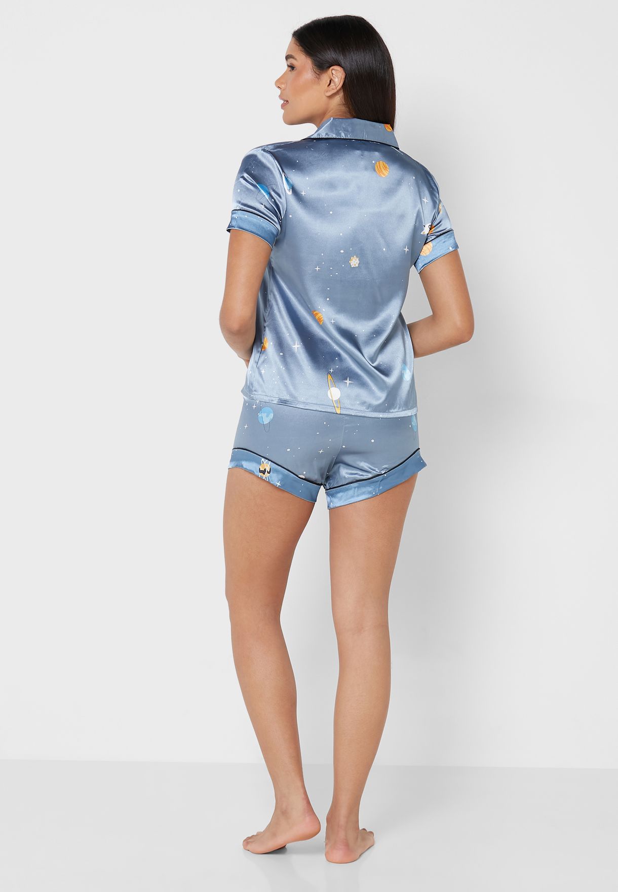Printed Pyjama Shorts Set