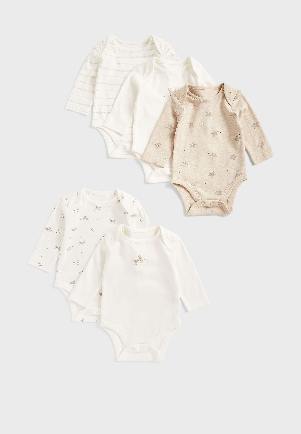 Infant 5 Pack Assorted Bodysuits