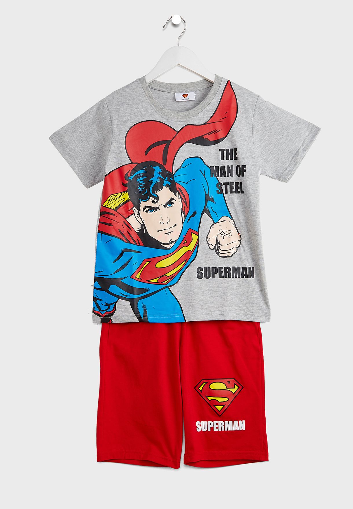 Warner Bros Boys Superman Crew Neck Short Set