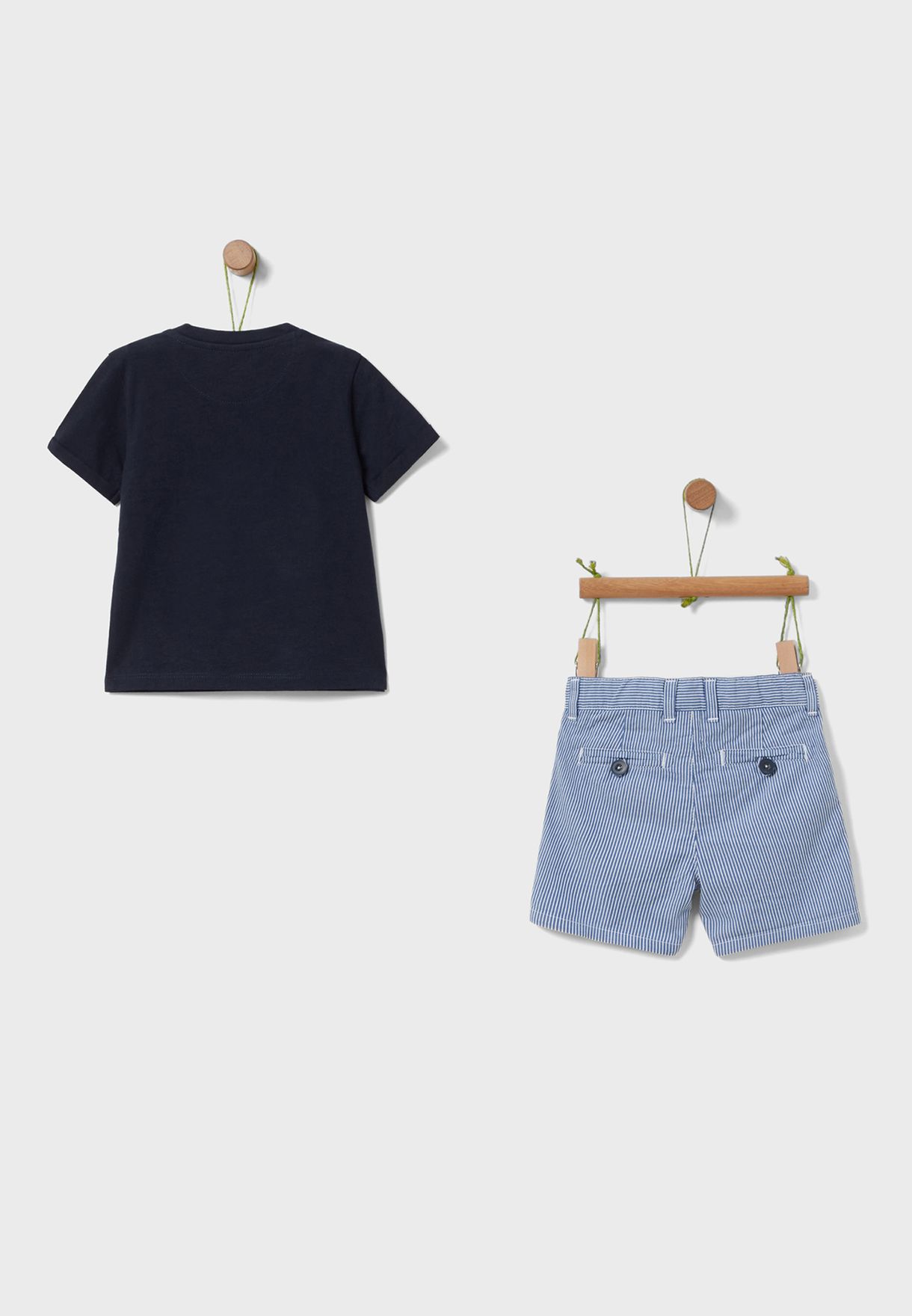 Infant Boat Print T-Shirt + Shorts Set