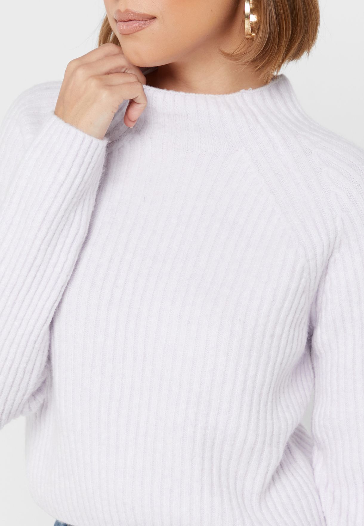 High Neck Knitted Sweater