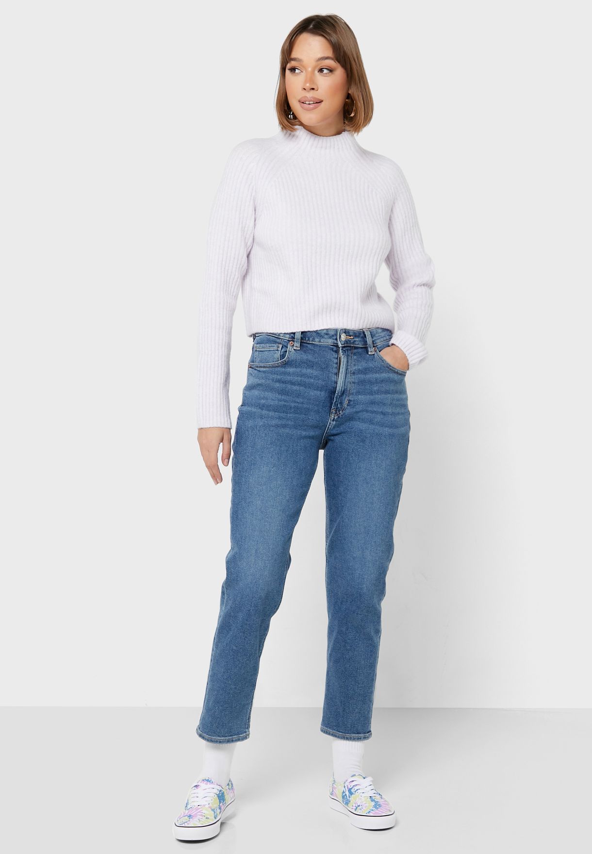 High Neck Knitted Sweater