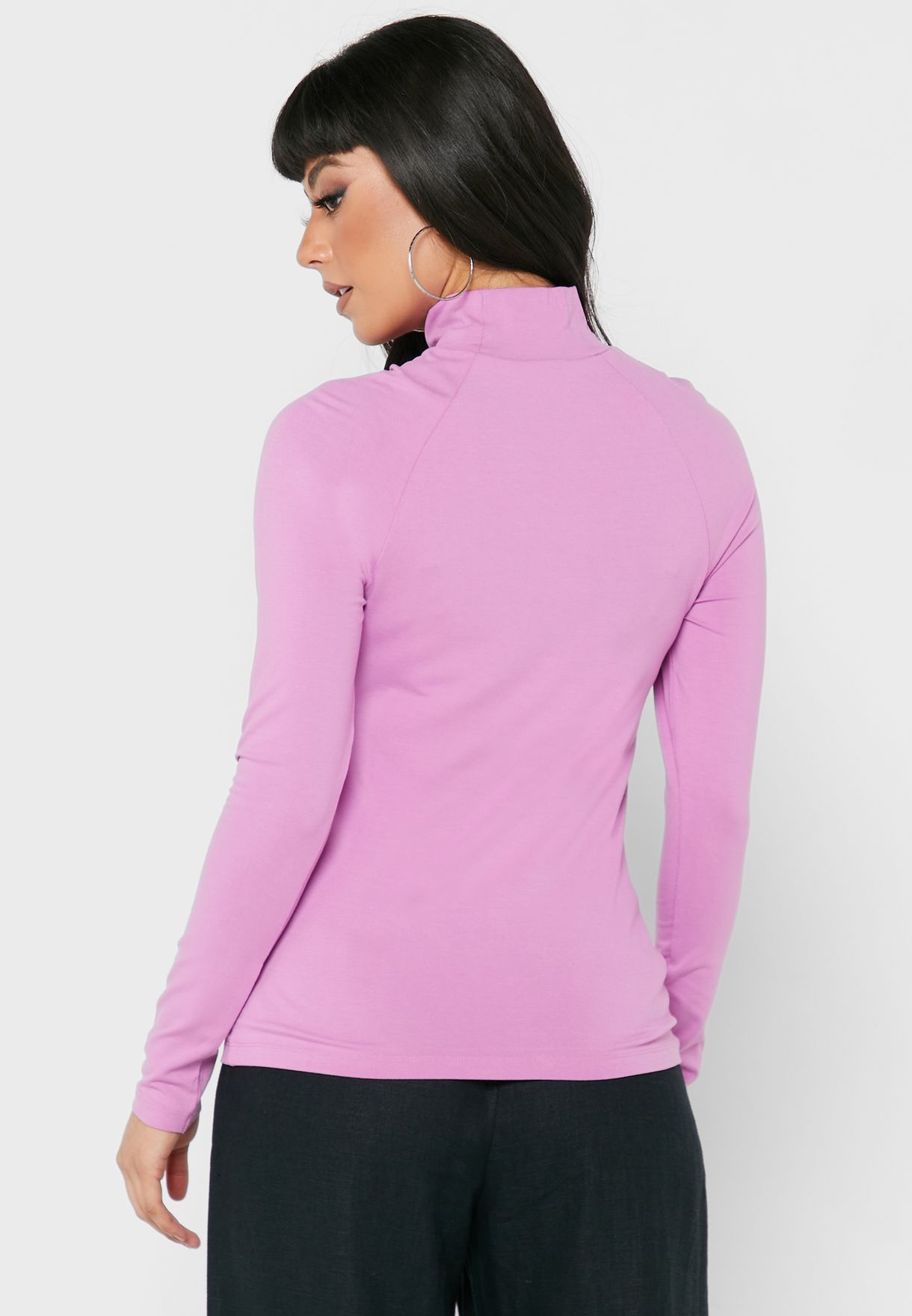 High Neck Knitted Top