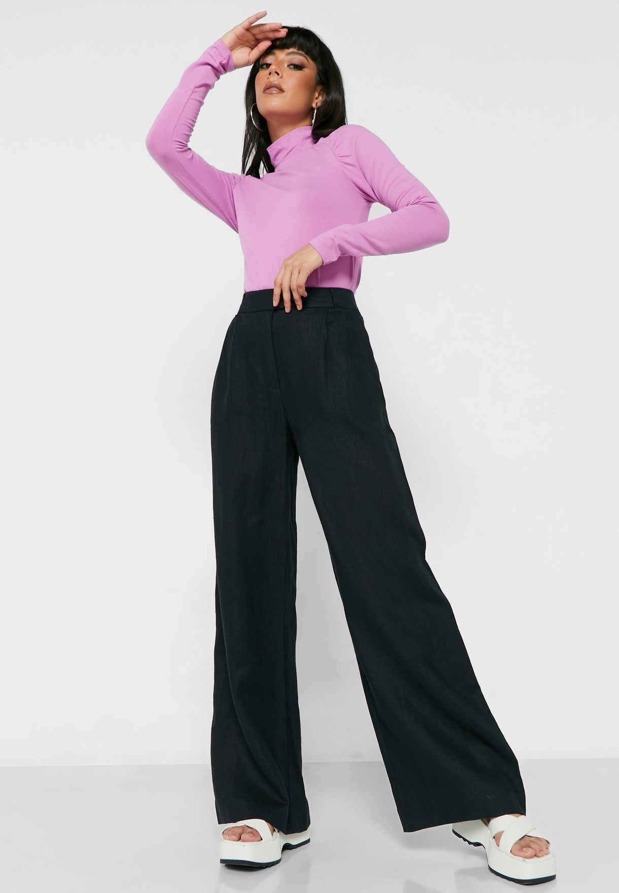 High Neck Knitted Top