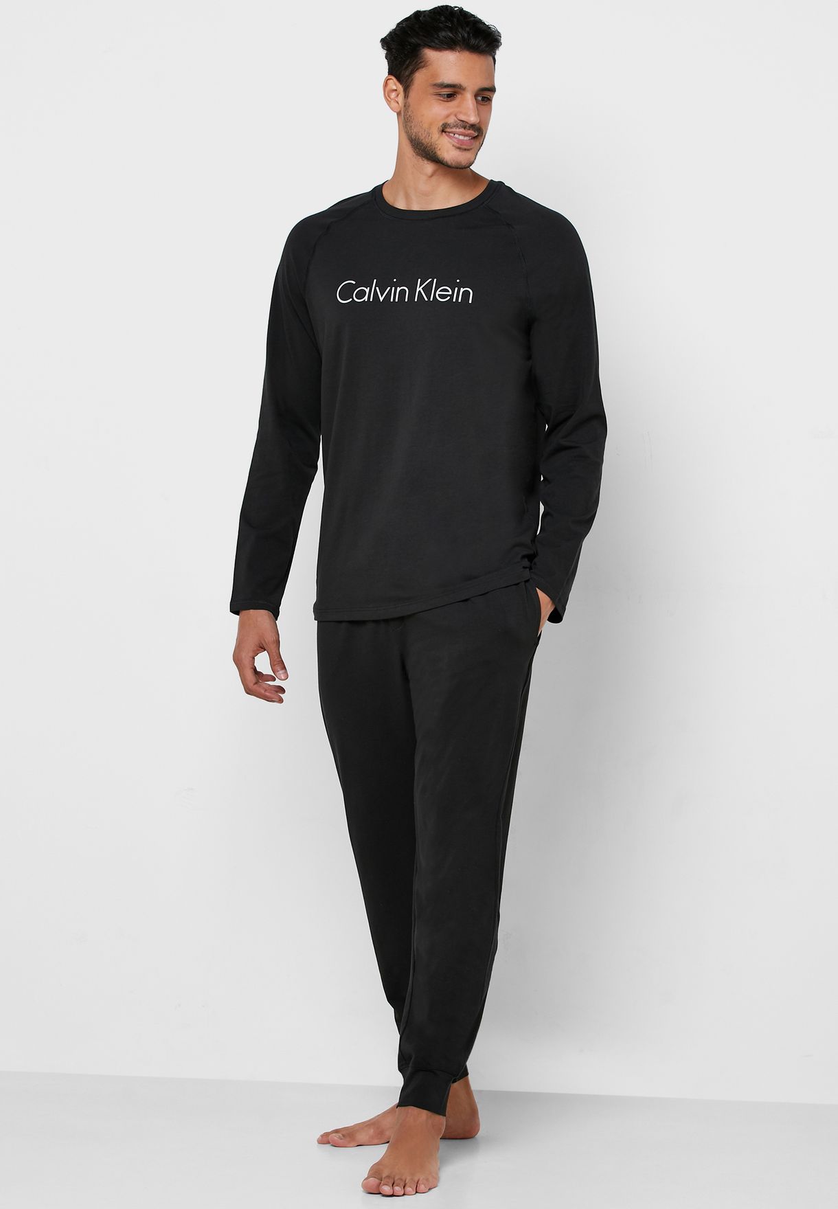 Buy Calvin Klein black Logo Essential Joggers Set for Men in Muscat, Salalah