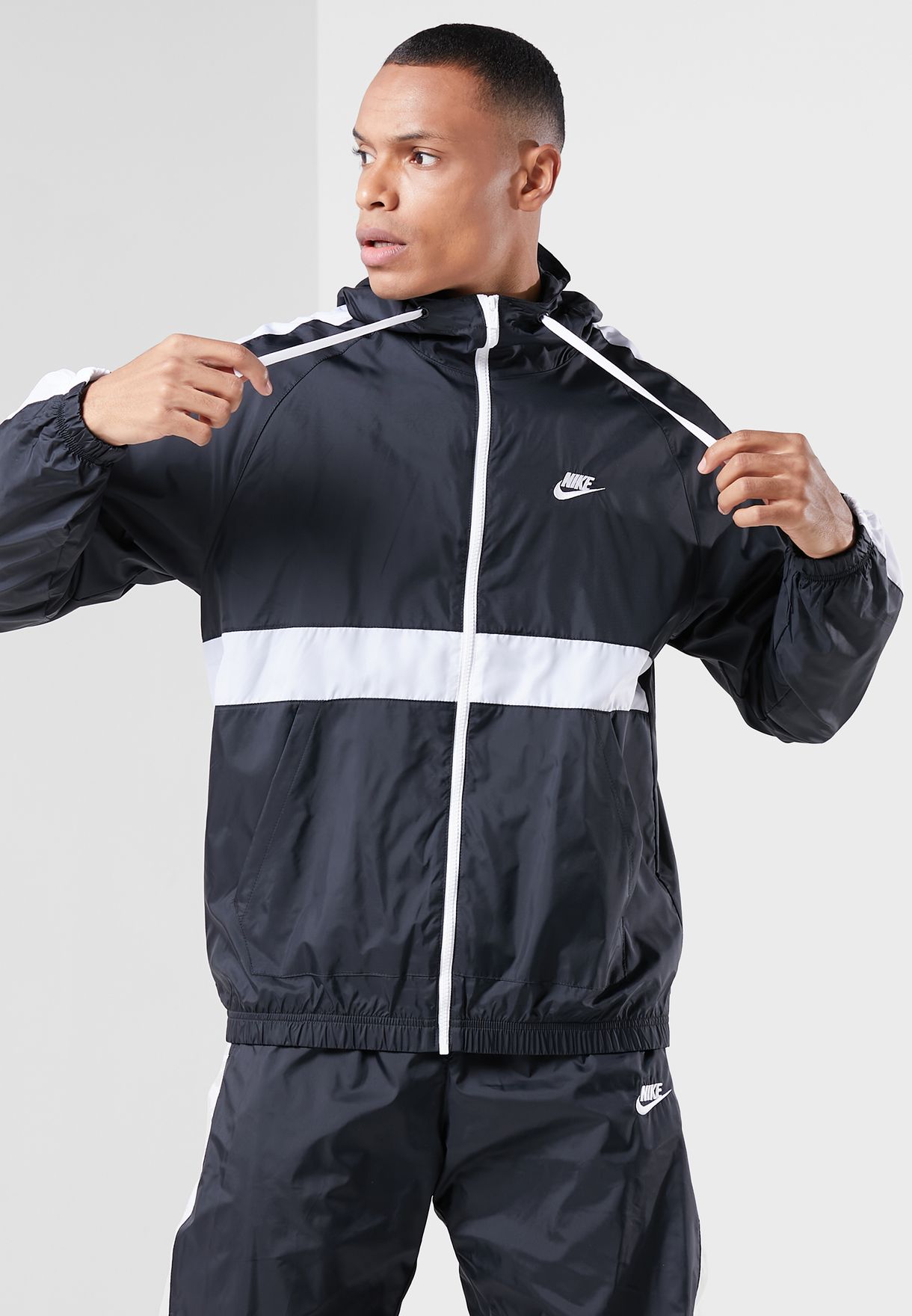 nike woven hooded tracksuit