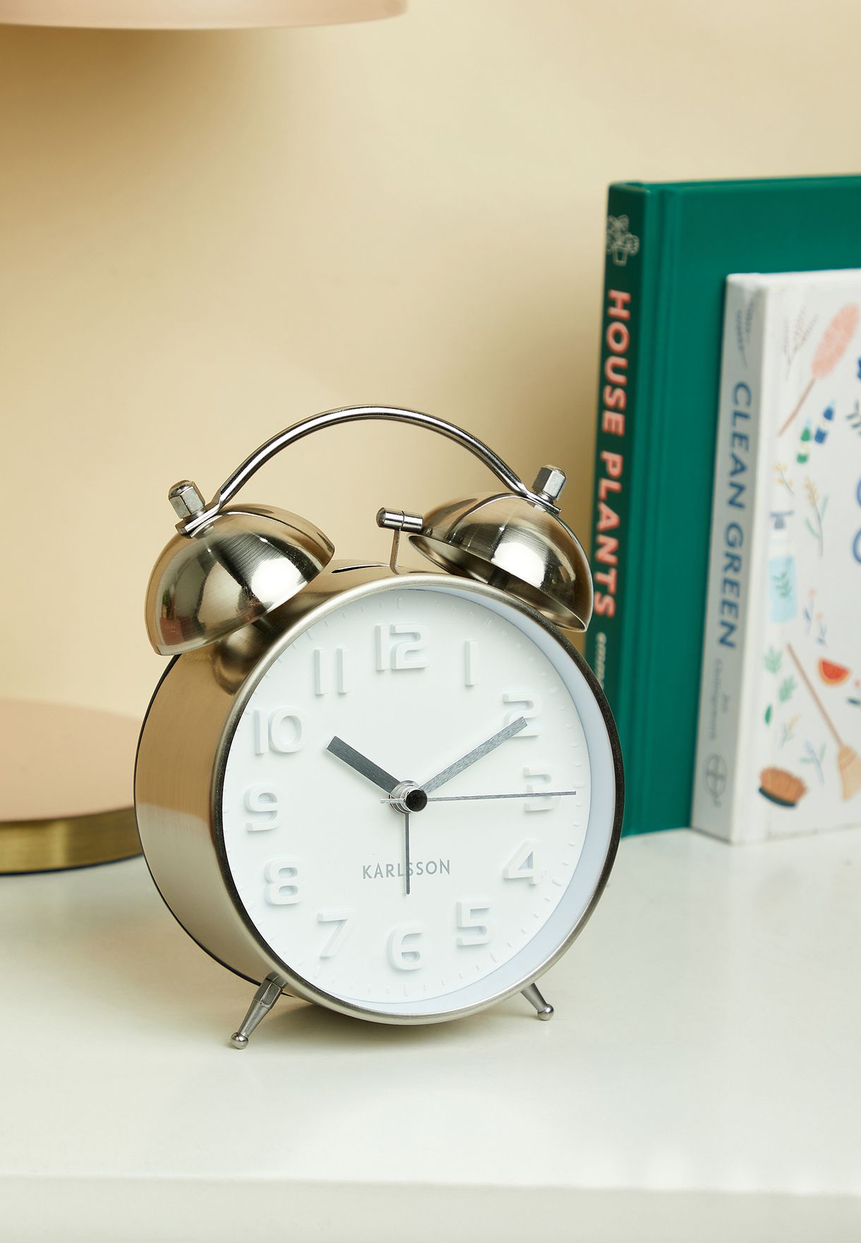 Silver Polished Steel Alarm Clock