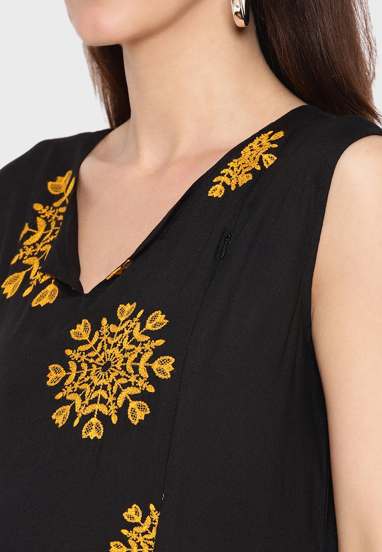 Embroidery Detail Dress