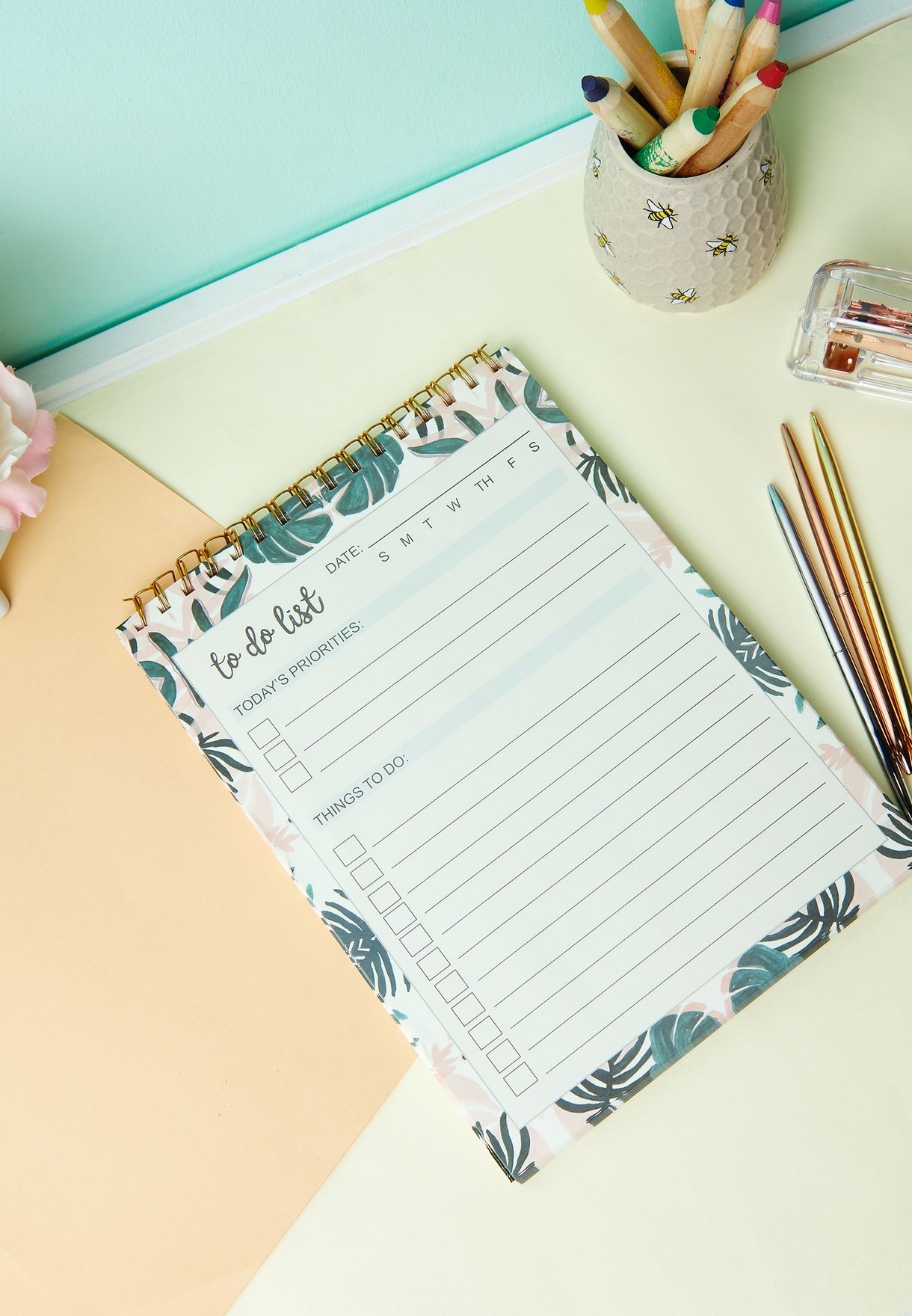 A4 Tropical Leaf Notebook