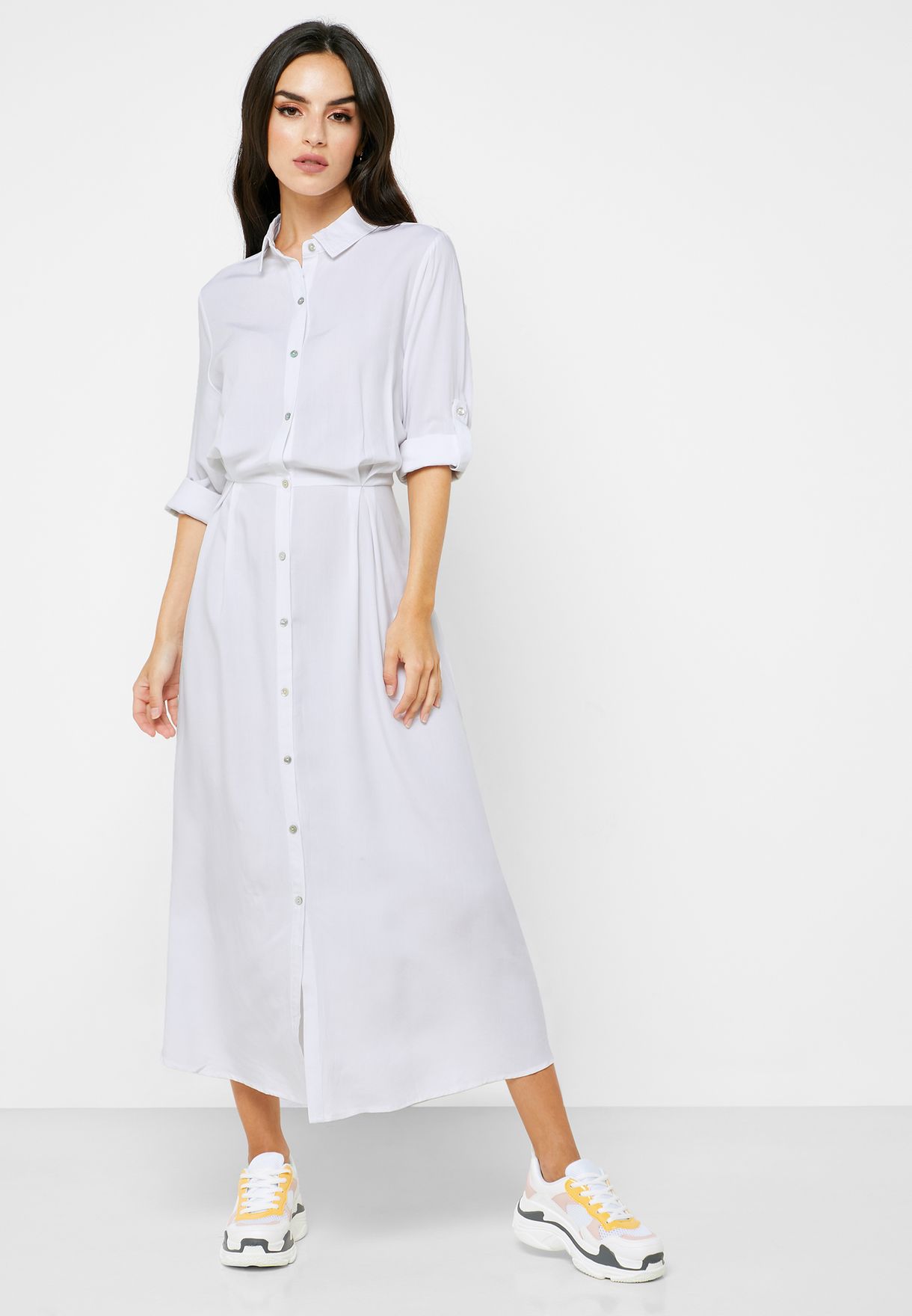 midi dress with shirt