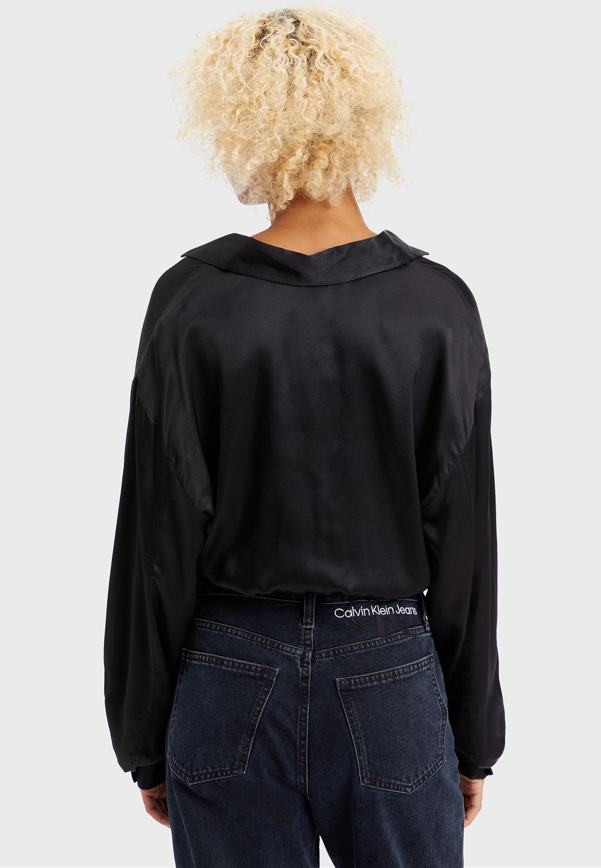 Button Down Crop Shirt
