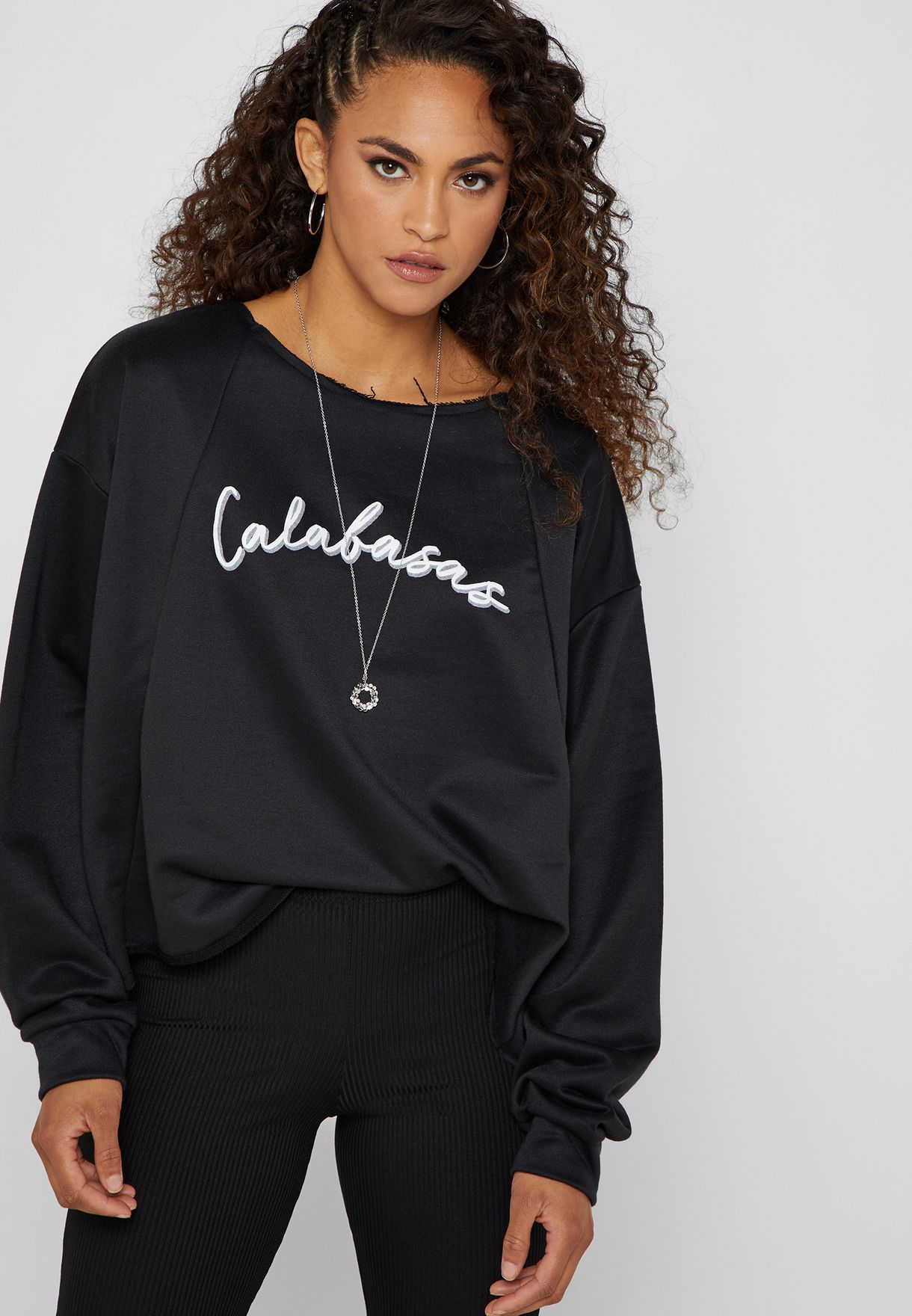 oversized slogan sweatshirt