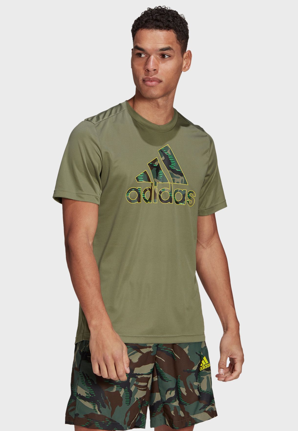 adidas green camo shirt