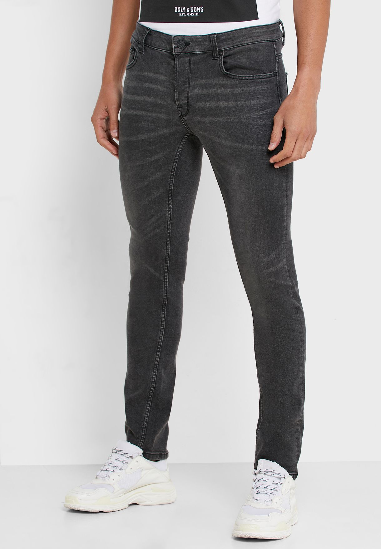 Benodigdheden Druipend De Buy Only sons grey Mid Wash Slim Fit Jeans for Men in MENA, Worldwide