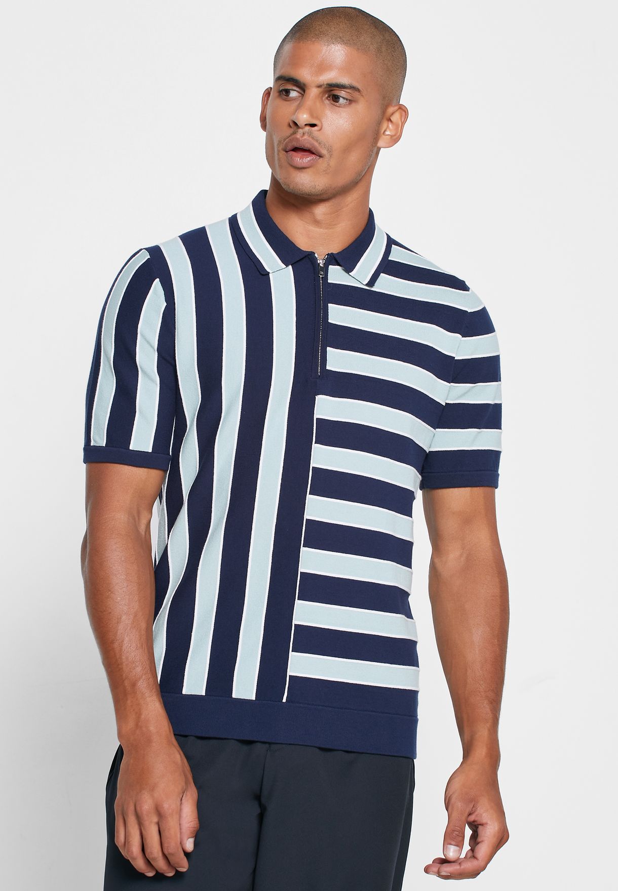 reiss zip polo