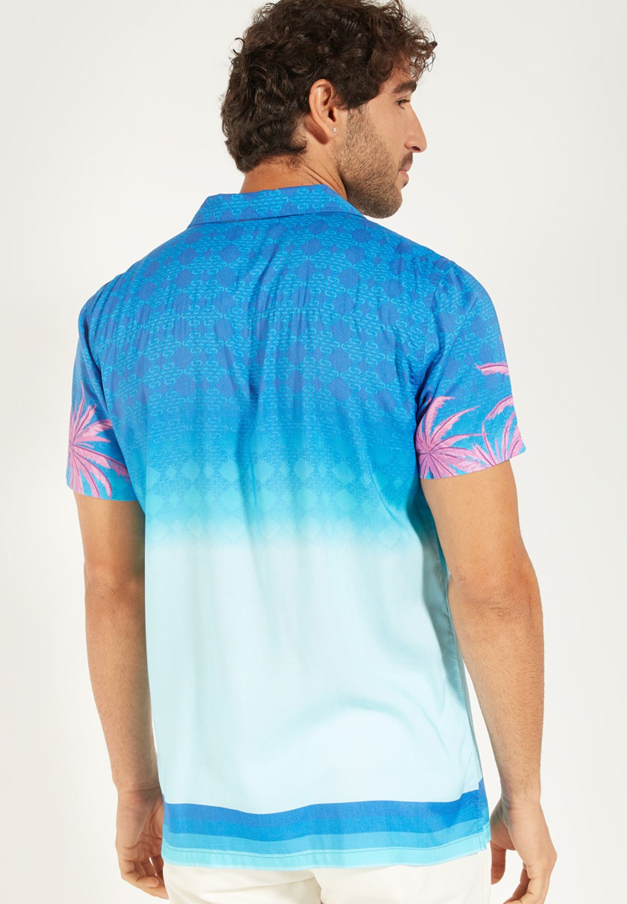 Palm Tree Print Regular Fit Shirt