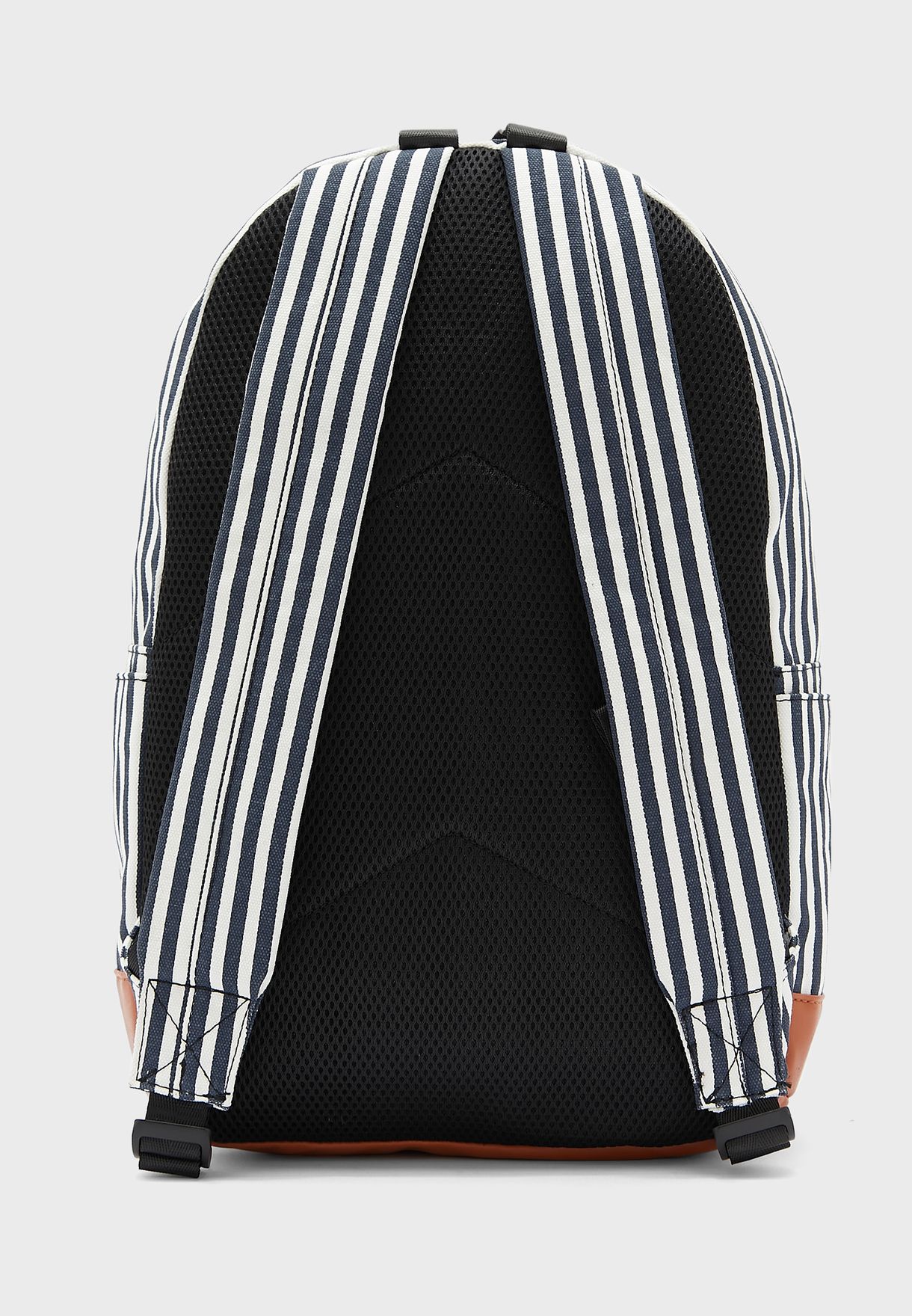 Striped Casual Backpack With Laptop Sleeve