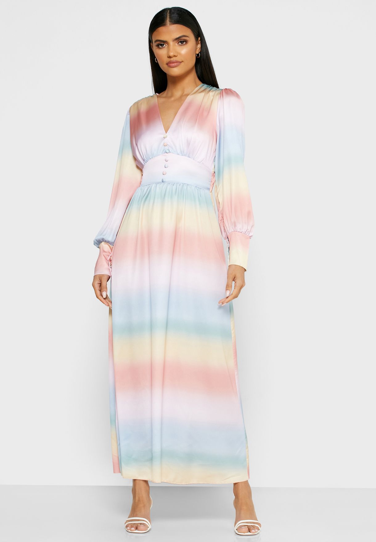 self tie maxi dress