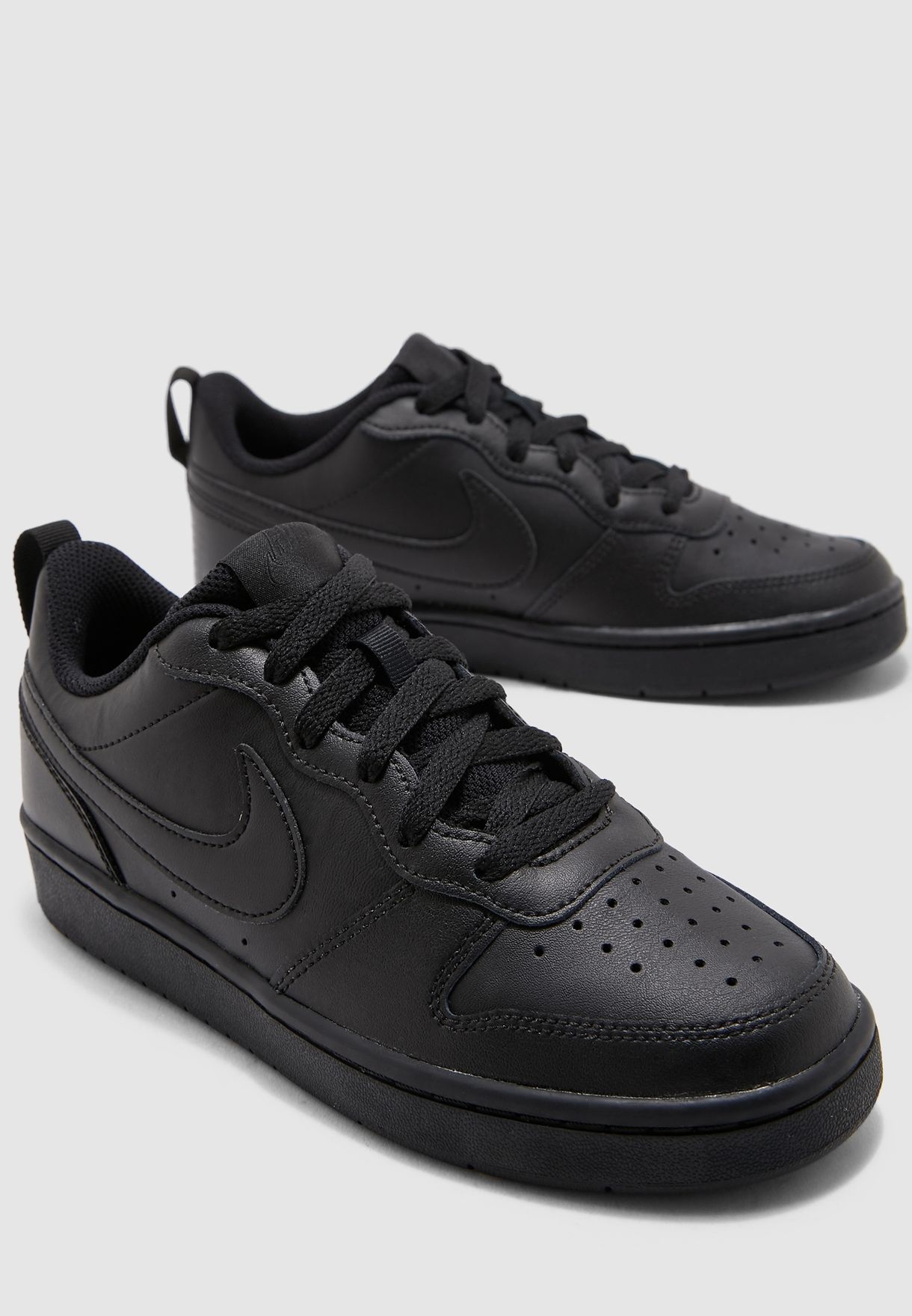 nike black court borough low sneakers
